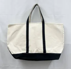 L.L.Bean エルエルビーン トートバッグ ボート•アンド•トート キャンバス地 アメリカ製 エクストララージ ブラック アイボリー 通年