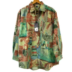 新品 90s 定価22,000円◆KANSAIMAN 山本寛斎 アートプリント シャツ 長袖 デッドストック 総柄 メンズのサムネイル