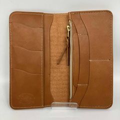 極美品】革蛸謹製 台形ロングワレット [キャメル] レザー 日本製本革