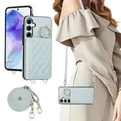 Gedurya Galaxy S25 / S24 ケース 手帳型 背面カード収納 ショルダー ギャラクシーs25 用 背面ケース 肩掛け Galaxy S25 スマホケース 首掛け 斜め掛け ギャラクシーs24 携帯カバー 財布付き スタンド機能 マグネット式