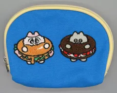 【中古】バッグ ンめねこ＆うすくろ(ベーグル) サガラ刺繍ポーチ 「キャラ福くじ ンめねこ NMENEKOBAKERY」 C賞