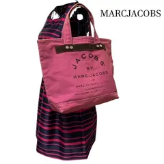 マークジェイコブス　MARCJACOBS　キャンバスレザー　マゼンタピンク　MJ金具　トートバッグ　SM091A