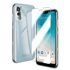 対応 Android One S8 ケース クリア ケース カバー TPU 保護ケース カバー背面 + ガラスフィルム AndroidOne S8 フィルム 日本旭硝子製 フィルム 強化ガラス 硬度9H 高透過率 飛散防 強化ガラス