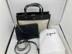 新品未使用】agnes b. 2WAYショルダートート 布製保存袋と巾着袋付