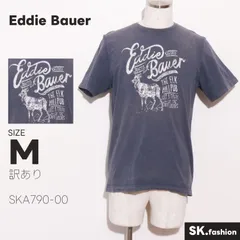訳あり Eddie Bauer トップス Tシャツ　半袖　鹿柄　プリント　綿100％　アウトドア