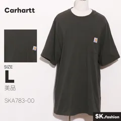 美品 Carhartt トップス Tシャツ　半袖　ロゴ　ワッペン　胸ポケット付き　LOOSE FIT
