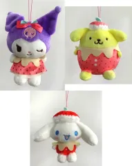 【中古】ぬいぐるみマスコット・ぬいぐるみバッジ 全3種セット いちごみるくメルトマスコット2 「サンリオキャラクターズ」