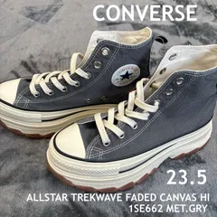 SALE【新品】CONVERSE ALL STAR TREKWAVE FADEDCANVAS HI コンバース オールスター トレックウエーブ フェイデッドキャンバス HI ハイカット スニーカー 厚底 シューズ 1SE662 MET.GRY 23.5 Y2K