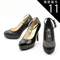 種類11：ブラックサテン/M(23.0センチ~23.5センチ) パンプス レディース アンクル ストラップ ラウンドトゥ ピンヒール 厚底 ベルト ハイヒール 黒 ブラック 痛くない 歩きやすい 脱げない 結婚式 披露宴 パーティー オケージョン コスプレ イ