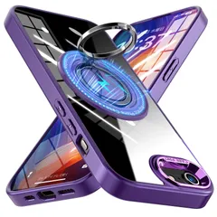iPhone SE3 用 ケース/iPhone SE2 用 ケース/iPhone 7 用 ケース/iPhone 8 用 ケース MagSafe 対応 リング付き 耐衝撃 レンズ保護 TPU PC スタンド機能 ストラップホール付き 米軍MIL規格取得 マグネッ