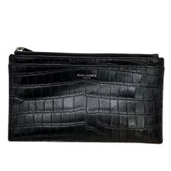 Saint Laurent クロコ型押し クラッチバッグ ホワイト - メルカリ