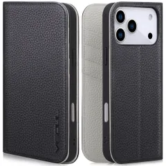 VISOUL iPhone 17 Pro Max 対応 ケース 手帳型 本革 アイフォン17 プロマックス 手帳型ケース MagSafe対応 スマホケース レザー カード収納 携帯カバー 横置きスタンド機能付き マグネット式 全面保護 柔軟なTPU素材 アイホ