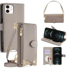 手帳型 ケース 革 レザー for iPhone 12 /iPhone 12 Pro ショルダー スマホケース スマートフォンケース 対応 アイフォン