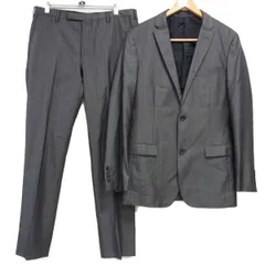 ☆BURBERRY BLACK LABEL バーバリー シングルスーツ ストライプ セットアップ ビジネススーツ 背抜き ジャケット パンツ 春夏物 メンズ