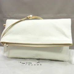☆agnes b VOYAGE アニエスベー  2WAY レザーショルダーバッグ クラッチバッグ 牛革 レディース