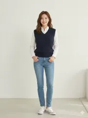 ポロ ラルフ ローレン ネイビー ケーブル Vネック ニット ベスト