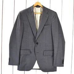 麻布テーラー azabu tailor 英国製ドーメル生地 2つボタン シングル ジャケット 044A / L ミドルグレー 袖口4つ釦 O213GZ1A / 6TC106 【送料無料】【中古】【メンズビジネス】202603のサムネイル