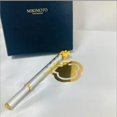 A【箱付き】MIKIMOTO ミキモト くまモチーフ パール付 真珠 ボールペン