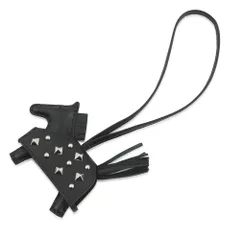 エルメス バッグチャーム ロデオPM ロベオ ロック ブラック/シルバー金具 ラムスキン HERMES チャーム 黒