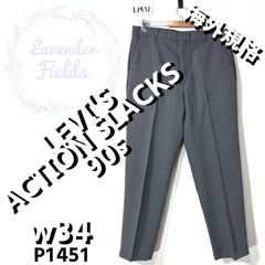 リーバイスアクションスラックスパンツL1469◇茶w33アメリカ製80s古着