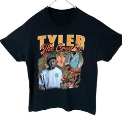 L タイラーザクリエイター 人物 アメリカ ラッパー ヒップホップ ビッグプリント ブラック 黒 Tシャツ レディース ユニセックス メンズ 古着 半袖 CHM
