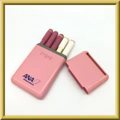 【保管品】ヴィンテージ ANA 全日本空輸 ノベルティ 非売品 PLUS プラス社製 文房具 P's BAR 文具 筆記用具 筆記具 シャーペン シャープペンシル 2本 赤ボールペン 2本 蛍光マーカー 黄色 1本 計5本セット ケース付 ※筆記確認済