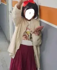 アイボリー ケーブル編み ニット カーディガン