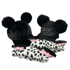 186001 現状品 Disney ディズニー ミッキー 101匹わんちゃん 帽子 ヘアバンド 4点まとめ売り