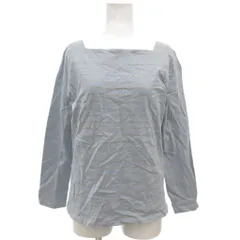 AMERICAN HOLIC カットソー M ライトブルー ボーダー柄 スクエアネック 長袖 /NL ■ECF003