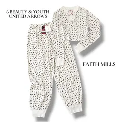 6 BEAUTY&YOUTH UNITED ARROWS FAITH MILLS セットアップ サーマル ヘンリーネック トップス パンツ ワイン フリー 新品タグ付き 6A027 6A028