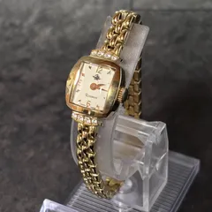 ロゼモン 腕時計 RS1-01 ゴールド クリスタル 4P 稼働品 Rosemont Antique Touch Rose スイス製 レディースジュエリーウォッチ スクエア アンティーク調 レトロクラシック ブレスレットウォッチ 希少 華奢 ビジネスフォーマルのサムネイル
