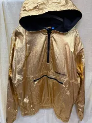 アディダス 金色 ウィンドブレーカー フードジップアップ