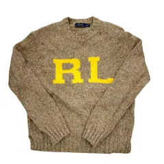 186005 POLO RALPH LAUREN ポロ・ラルフローレン 現行タグ RLロゴ ニット SPサイズ カシミヤ混 美品