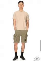 (新品) C.P. カンパニー ツイル ストレッチ カーゴ ショーツ グリーン - 23SS(80)