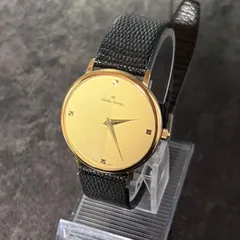 スイス製 Charles Perrin 腕時計シャルルペリン 5131 ゴールド 稼働品 メンズ ドレスウォッチ薄型ラウンド スイスメイドSWISS MADEビジネスフォーマルヴィンテージ レトロクラシック ミニマル 希少クォーツ レザーベルト リザード型押しのサムネイル