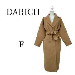 Darich ダーリッチ ガウンコート ロングコート キャメル 茶 フリーサイズ ベルト付き リボン Aライン 美シルエット アウター 秋 冬 レディース カジュアル きれいめ 上品 清楚 メルカリ便【訳あり 毛玉あり】のサムネイル