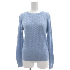 B&Y ユナイテッドアローズ BEAUTY&YOUTH ビューティー&ユース ニット セーター 長袖 ケーブル編み クルーネック 水色 ライトブルー /AE ■GY06