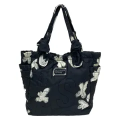 MARC BY MARC JACOBS(マークバイマークジェイコブス) トートバッグ - 黒×白×グレー ロゴキルティング