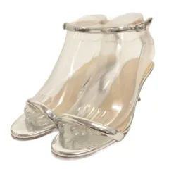 ファビオルスコーニ FABIO RUSCONI パンプス ストラップ ピンヒール オープントゥ シルバーカラー 37