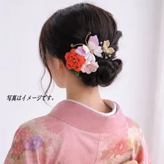 着物　髪飾り　ヘッドドレス　結婚式　七五三　浴衣　成人式　振袖　和装　前撮り　袴　和風ヘアアクセサリー　ウェディング　初詣　お宮参り　夏祭り　子供大人兼用 　和装小物 RBNK003
