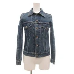 グリーン green デニムジャケット XS 青 ブルー 無地 レギュラーカラー 長袖 /ML ■GY12