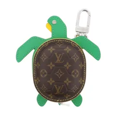 【値下げ】LOUIS VUITTON ルイ・ヴィトン キーホルダー LVタートル キーホルダー M01471 レディース モノグラム レザー ブラウン 中古