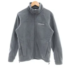コロンビア Columbia 美品 フリースジャケット L 灰色 グレー スタンドカラー 無地 /SJ ■GY06
