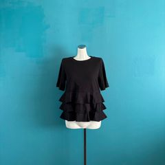 1498 ピンクハウス 牛革 レザーベスト 花柄切替 黒 ジレ 本革 フラワー PINK HOUSE - 1498 ピンクハウス 牛革 レザーベスト 花柄切替 黒 ジレ