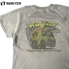 【80s】【HANG TEN】ハンテン 半袖 前V スウェット グレー ロゴ プルオーバー  ビンテージ 古着 プリント アメカジのサムネイル