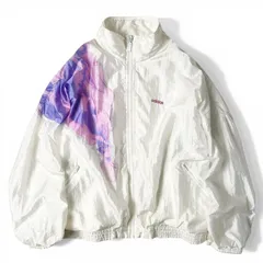 90s adidas ライナー付き フルジップ ナイロン ジャケット / 90年代 オールド アディダス ワンポイント ロゴ ホワイト 白