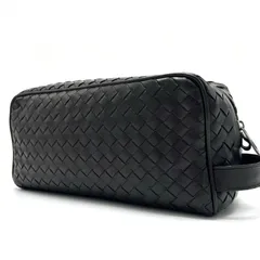 ◎美品 BOTTEGA VENETA ボッテガヴェネタ イントレチャート クラッチバッグ セカンド 白タグ レザー ブラウン メンズ レディース ユニセックス