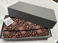 印傳屋 【新品 未使用】【美品】巾着袋 ブラック 黒 ベージュのトンボ