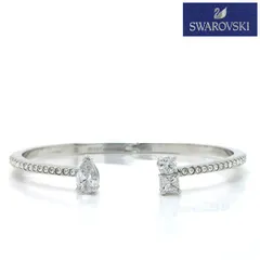 SWAROVSKI ブレスレット Mesmera バングル Mサイズ 5556912 クリスタル ロジウムコーティング ジルコニア 箱付 スワロフスキー ◆送料込◆質屋-11890