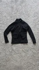 アディダス ウィンドブレーカー ブラック 長袖 ジップアップ ジャケット XS